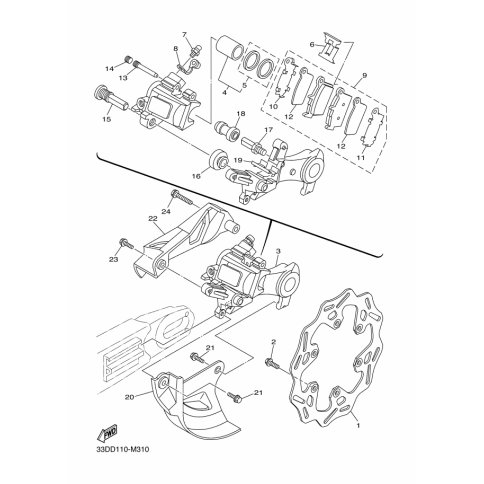 BREMSSATTEL KOMPL., HINTEN