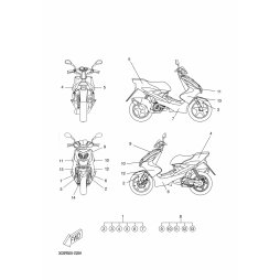 Aufkleber "AeroxR" - schwarz grau