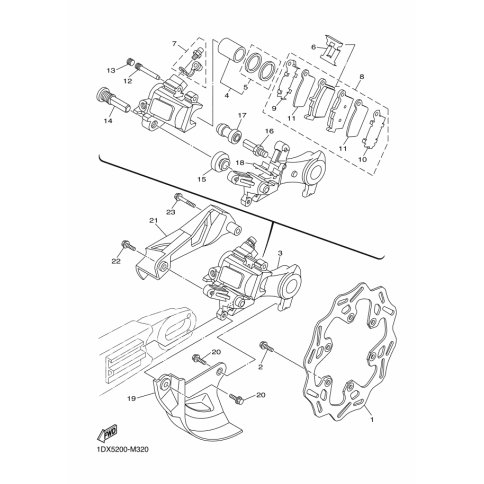 BREMSSATTEL KOMPL., HINTEN