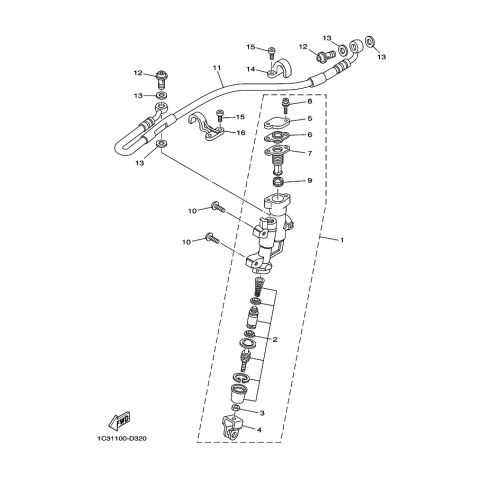 HALTER, BREMSSCHLAUCH