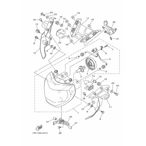 HALTER, SCHEINWERFER 1