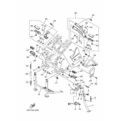 KONSOLE, FUSSRASTE 1