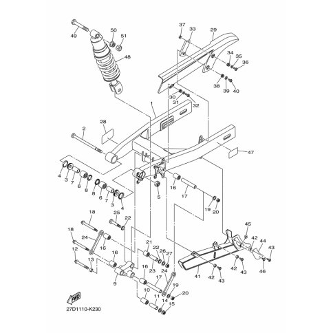 HINTERRADSCHWINGE KOMPL.