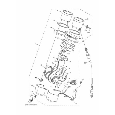 FUEL METER MOVEMENT ASSY