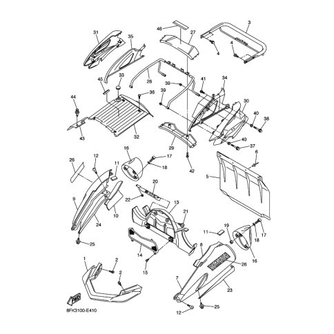 BRACKET, REAR (L.H)