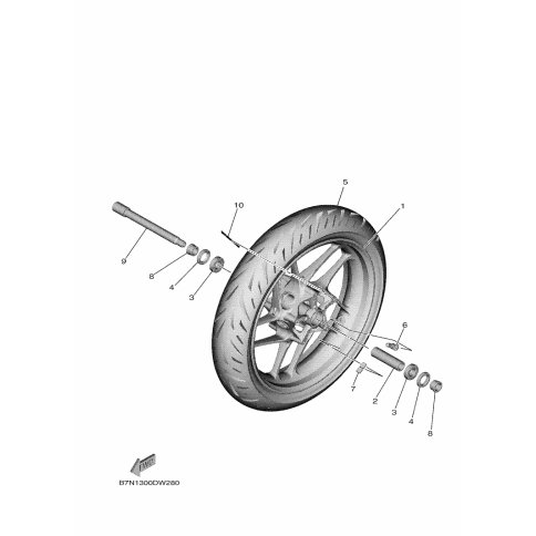 CAST WHEEL, FRONT