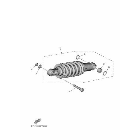 SHOCK ABSORBER ASSY, REAR
