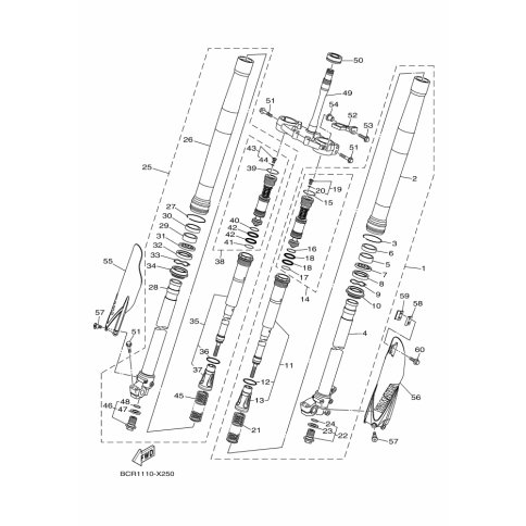 FRONT FORK ASSY (R.H)