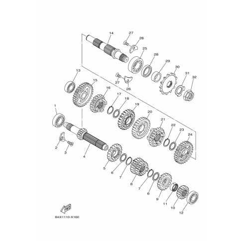 GEAR, 6TH PINION (18T)