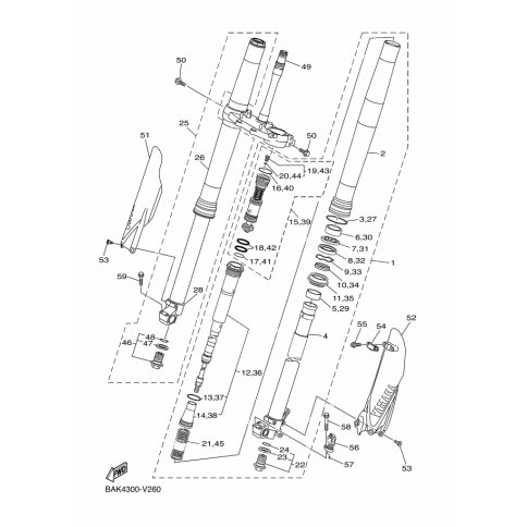 FRONT FORK ASSY (R.H)