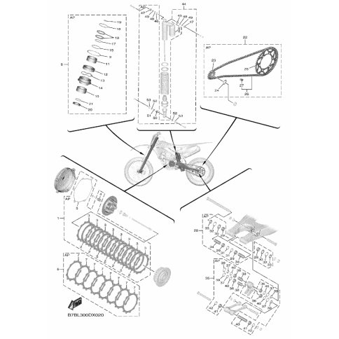 Ketten-Kit YZ250F (CG40) ab´22