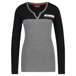 REVS-Langarm-T-Shirt Damen M gray/black