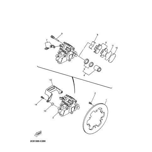 BREMSSATTEL KOMPL., HINTEN