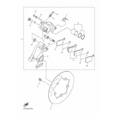 STIFT, BREMSBELAGPLATTE