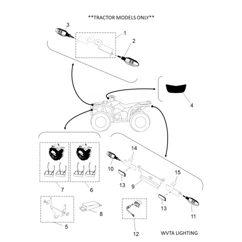 FRONT LIGHT BRACKETS ATV 700
