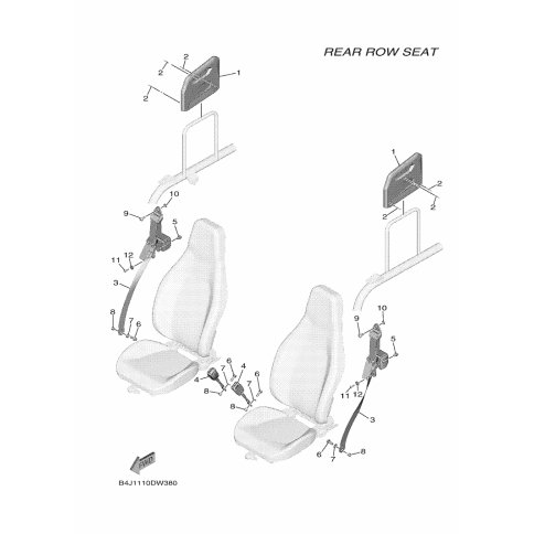 REAR SEAT BELT ASSY 1