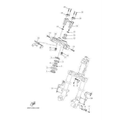 Ténéré 700 Lenkerhalter unten (DM07-DM15)