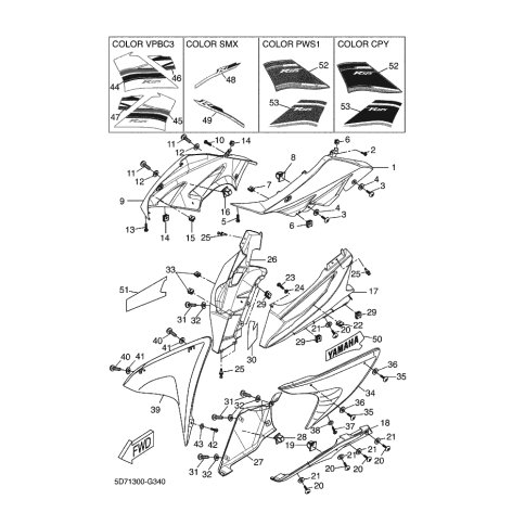 R125 Seitenverkleidung links