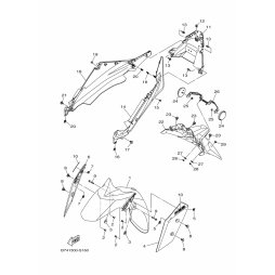 XMAX 300 rechte Kotflügelabdeckung (SH081)