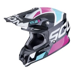 Scorpion VX-16 EVO AIR Analog Metal Schwarz-Blau-Rosa