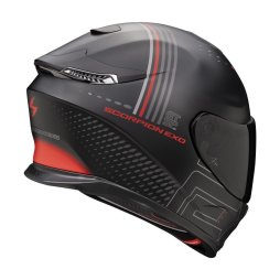 Scorpion EXO-GT SP AIR "TECHLANE" Mattschwarz-Grau-Rot
