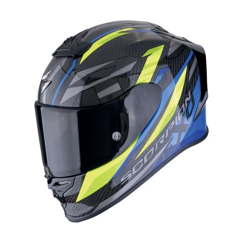 Scorpion EXO-R1 EVO Carbon Air - RUNNER Schwarz-Blau-Neon gelb