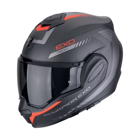 Scorpion EXO-TECH EVO CARBON - COSY Mattschwarz-Rot