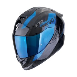 Scorpion EXO-1400 EVO II CARBON AIR - PLATTED Schwarz-Blau