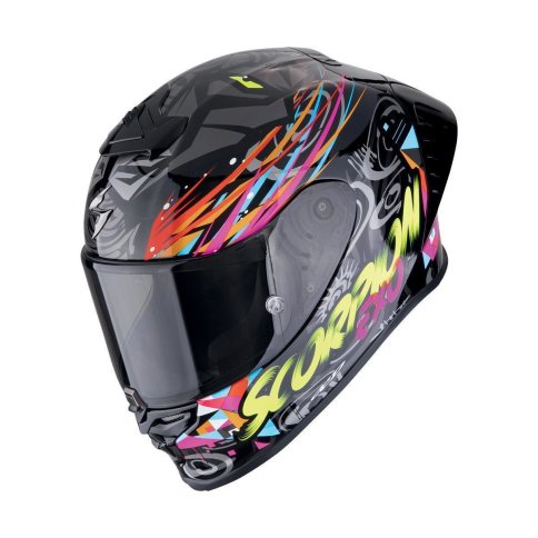 Scorpion EXO-R1 EVO II AIR "SAVAGE" Schwarz-Blau-Rosa