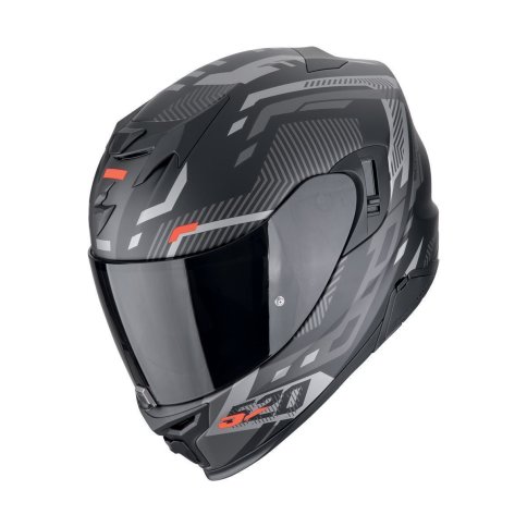 Scorpion EXO-520 EVO AIR "RANKA" Mattschwarz-Silber-Rot