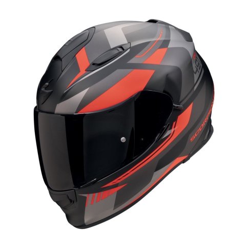 Scorpion EXO-491 "ABILIS" Mattschwarz-Silber-Rot