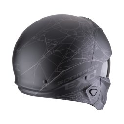 Scorpion EXO-Combat II "SPIDERWEB" Mattschwarz-Silber
