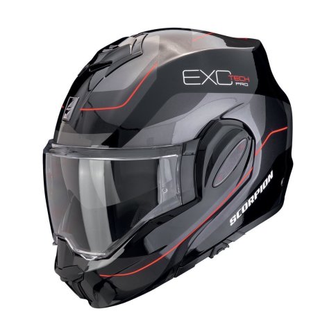 Scorpion EXO-TECH EVO PRO "COMMUTA" Schwarz-Silber-Rot