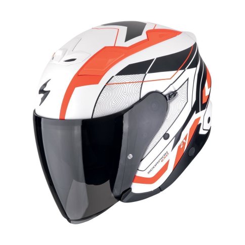 Scorpion EXO-Z1 "VUE" Matt-Weiß-Rot-Schwarz