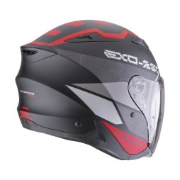 Scorpion EXO-230 "BAND" Mattschwarz-Rot-Silber
