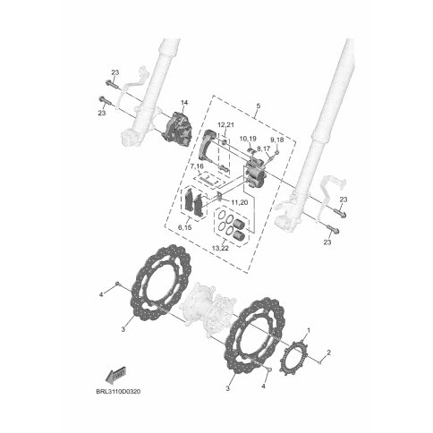 BREMSSATTEL KOMPL.(L)