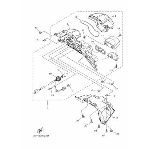 ZULASSUNGS. LEUCHTE KOMPL.