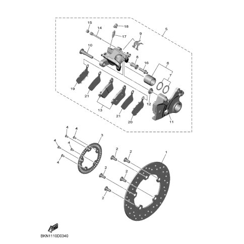 BREMSSATTEL KOMPL., HINTEN 2