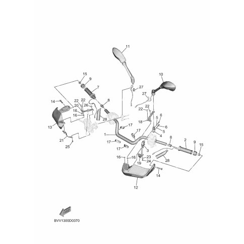 RUCKBLICKSPIEGEL KOMPL(RECHTS)