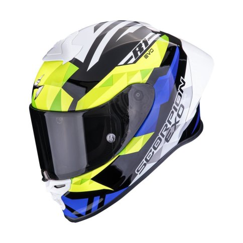 Scorpion EXO-R1 EVO II AIR "VALERE" Schwarz-Blau-Neon gelb