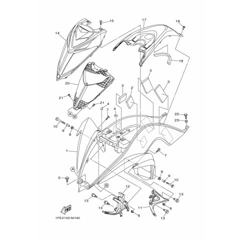 YFM700R Tankverkleidung