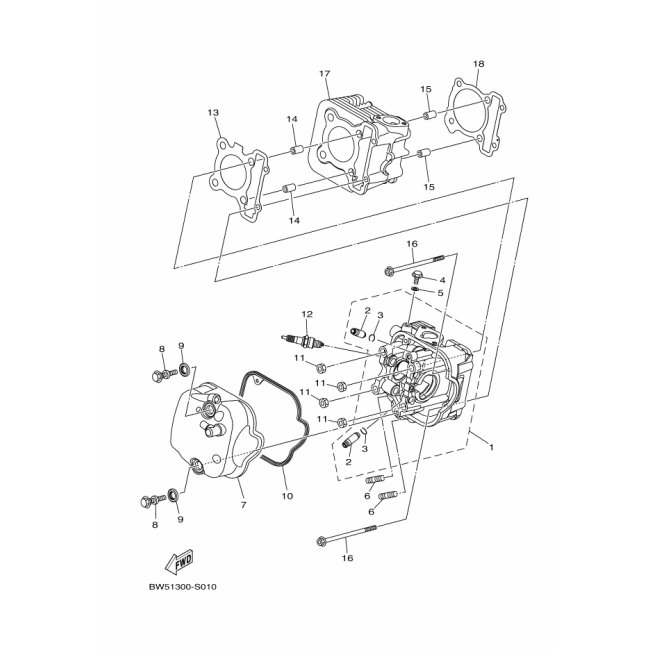 Autokraft-Motorenteile - Zylinderkopfdichtung 2- Loch + Schrauben