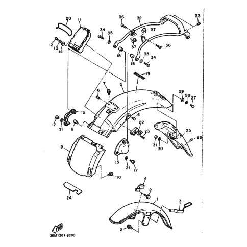 HINTERRAD-KOTFLUGEL KOMPL.