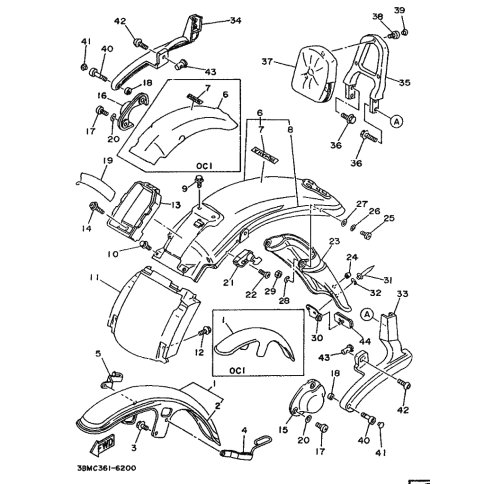 HINTERRAD-KOTFLUGEL KOMPL.