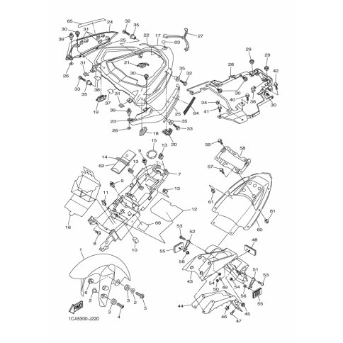 BRACKET, REAR FENDER