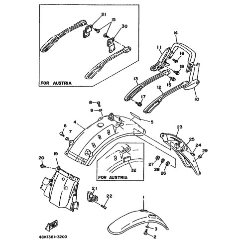 HINTERRAD-KOTFLUGEL KOMPL.