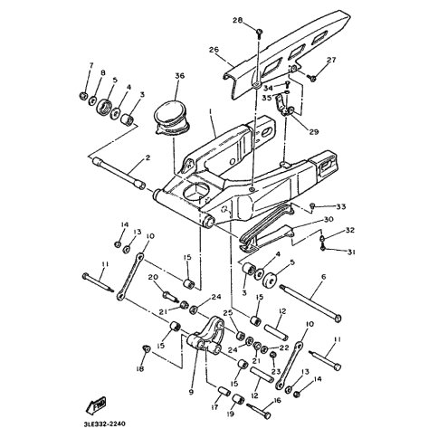 HINTERRADSCHWINGE KOMPL.