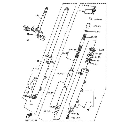 DECKKAPPE, VORDERRADGABEL