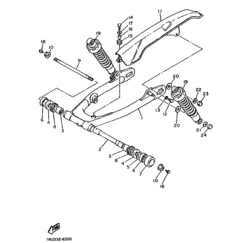 HINTERRADSCHWINGE KOMPL.