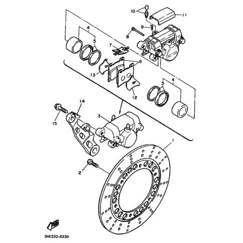 BREMSSATTEL KOMPL., HINTEN